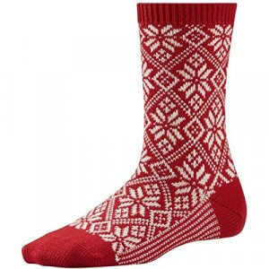 Smartwool Traditional Snowflake Socks in red for women