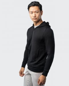 Wool&Prince Merino Wool French Terry Zip Hoodie | Odyssey Gray