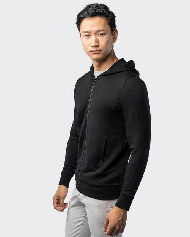 unbound merino compact travel hoodie