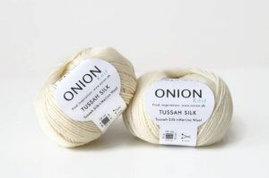 Onion Merino Yarn and Tussah Silk in off-white