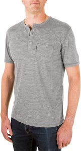 Woolly Henley Everyday Short Sleeve in Grey