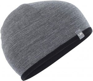 Icebreaker Pocket Hat in grey and black