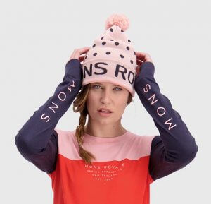 Mons Royale pink beanie