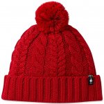 Smartwool Ski Town Hat - Merino Wool Pom Beanie in red